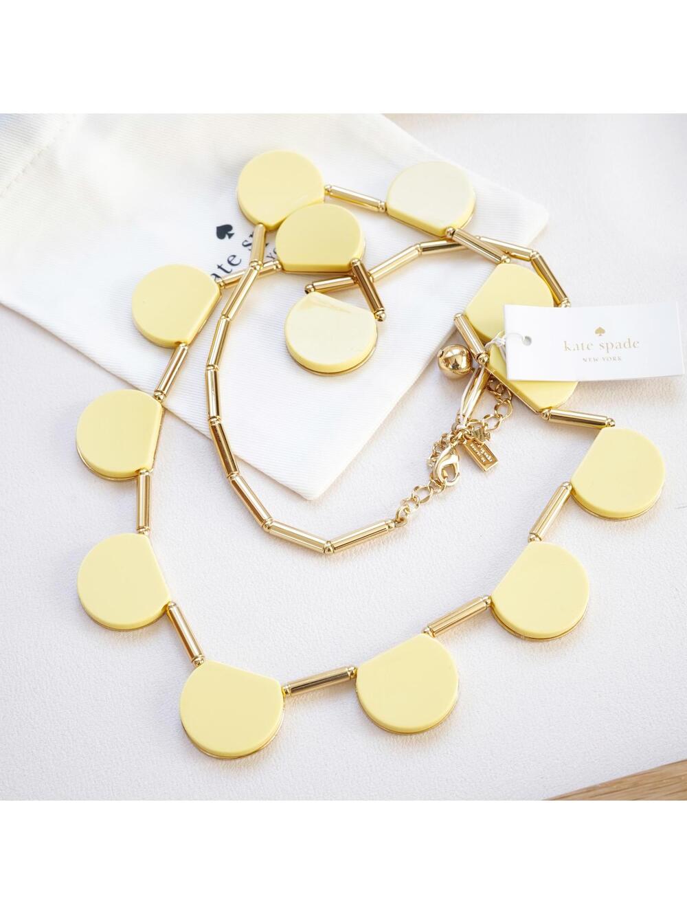 Kate Spade Dot Dot Dot Long Necklace Gold Yellow
